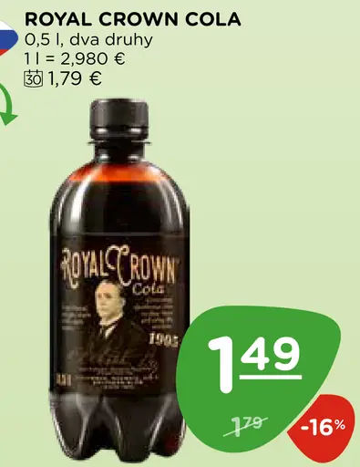 Royal Crown Cola sýtený nápoj
