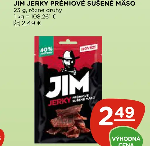 Jim Jerky Prémiové Sušené Mäso