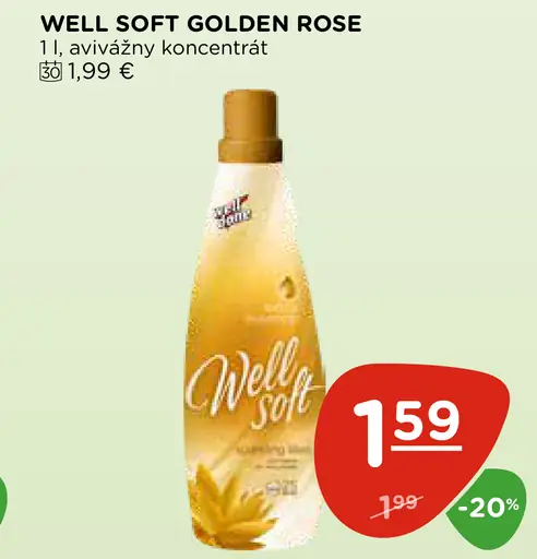 Well Soft Golden Rose avivážny koncentrát
