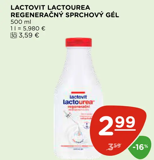 Lactovit Lactourea regeneračný sprchovací gél