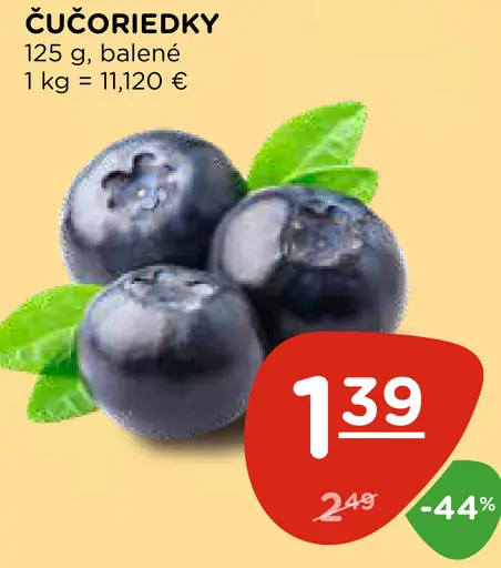 Čučoriedky balené