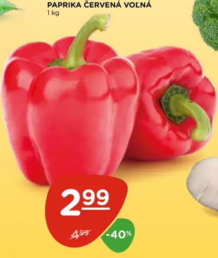 Paprika červená voľná