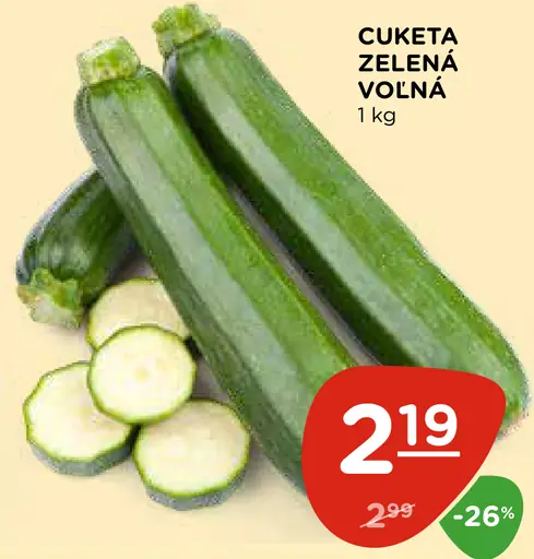 Cuketa zelená voľná