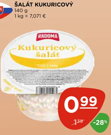 Šalát kukuricový