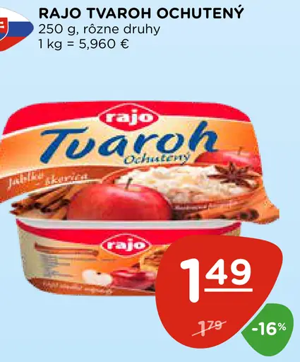 Rajo tvaroh ochutený