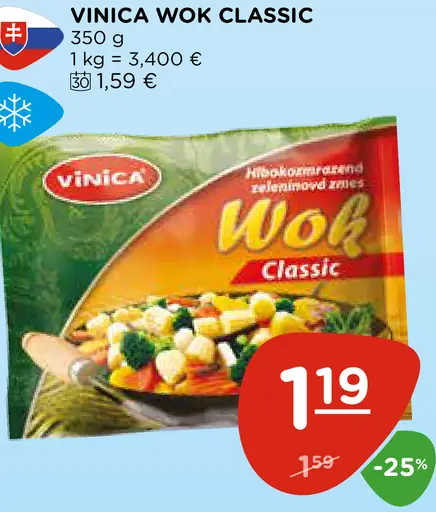 Vinica Wok Classic mrazená zeleninová zmes
