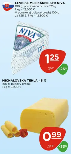 Tekovské mliekarne syr Niva porciovaný