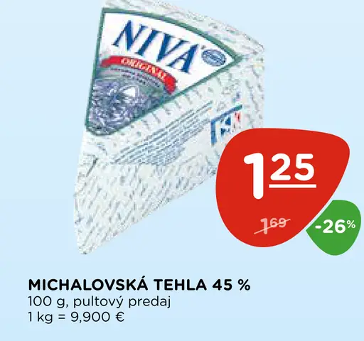 Michalovská tehla 45 % syr