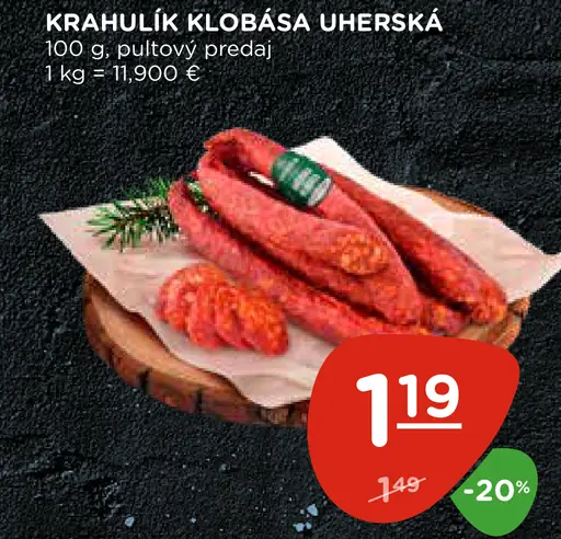 Krahulík klobása uherská