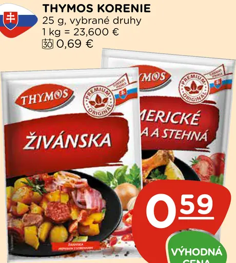 Thymos korenie vybrané druhy