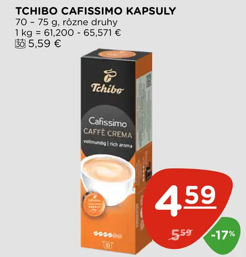 Tchibo Cafissimo kapsuly rôzne druhy