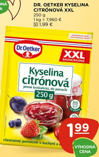 Dr. Oetker Kyselina citrónová