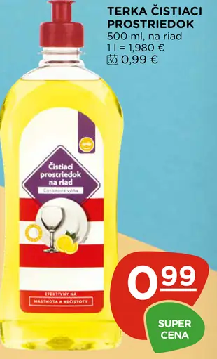 Terka čistiaci prostriedok na riad