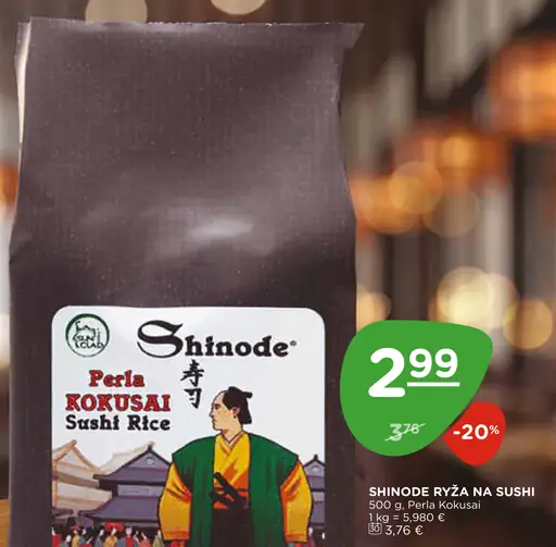 Shinode ryža na sushi