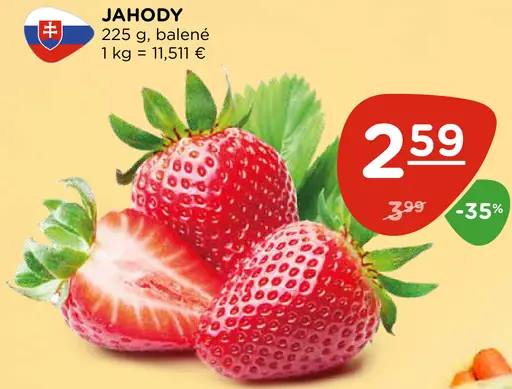 Jahody balené