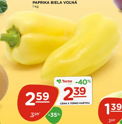 Paprika biela voľná