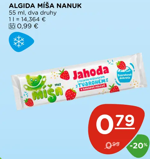 Algida Míša nanuk tvarohový