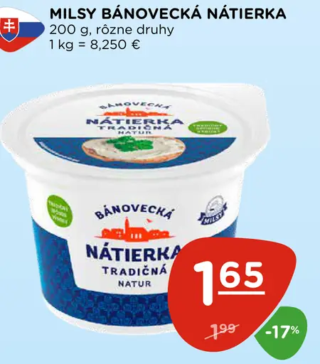 Milsy Bánovecká nátierka tradičná
