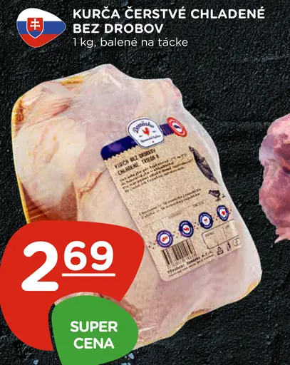 Kurča čerstvé, chladené bez drobkov