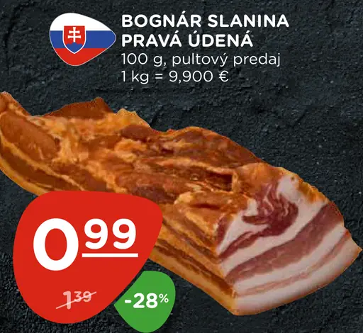 Bognár slanina pravá údená