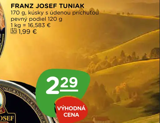 Franz Josef tuniak kúsky s údenou príchuťou v slnečnicovom oleji