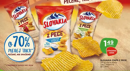 Slovakia Chips z pece rôzne druhy
