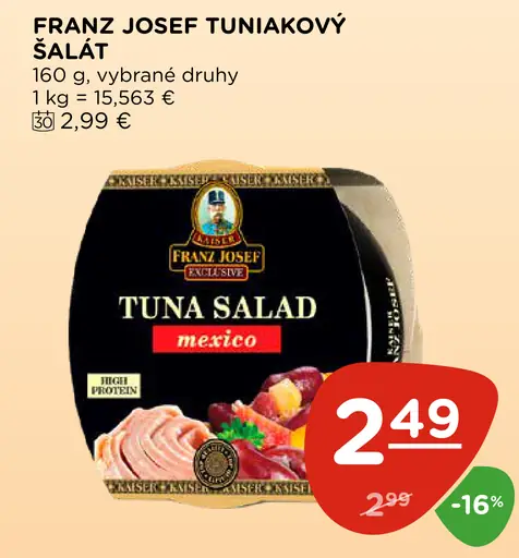 Franz Josef tuniakový šalát Mexiko