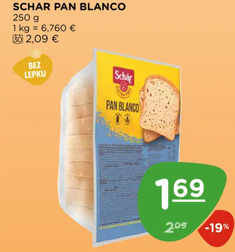 Schar Pan Blanco bezlepkový chlieb