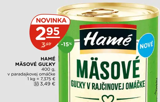 Hamé mäsové guľky v paradajkovej omáčke