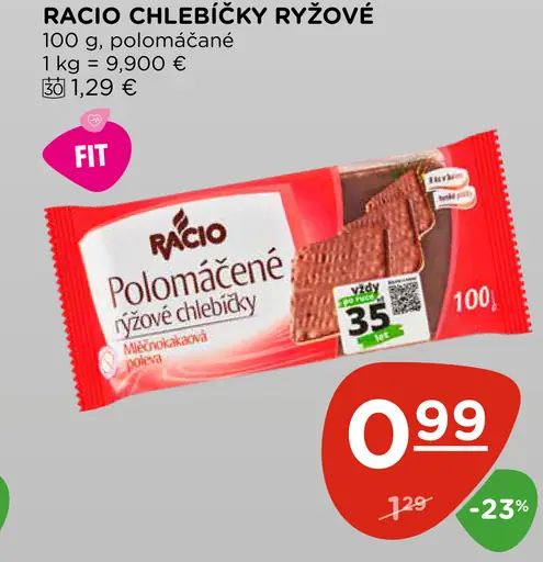 Racio Polomáčené ryžové chlebíčky