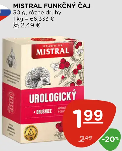 Mistral Urologický + brusnice bylinný čaj