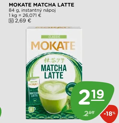 Mokate Matcha Latte instantný nápoj