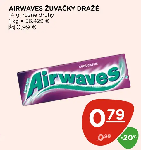 Airwaves Žuvačky Dražé