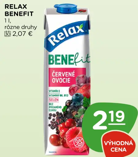 Relax Benefit nektár červené ovocie