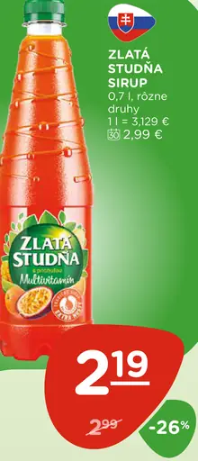 Zlatá studňa sirup multivitamín rôzne druhy