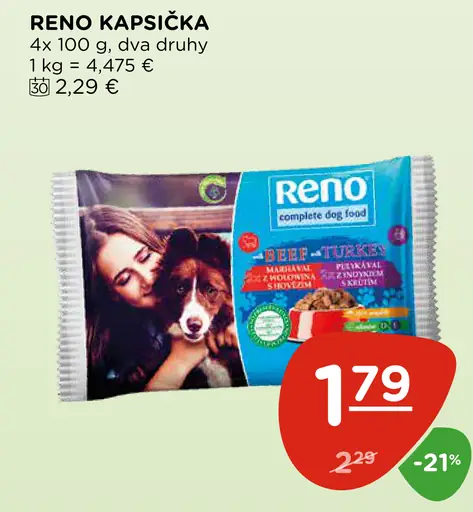 Reno kapsička pre psov rôzne druhy