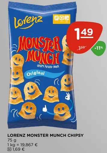 Lorenz Monster Munch chipsy original