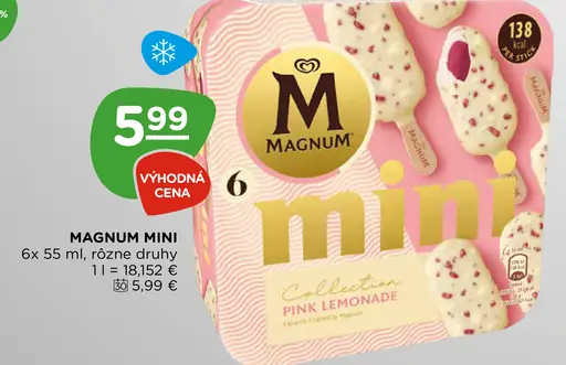 Magnum Mini zmrzlinové nanuky Collection Pink Lemonade