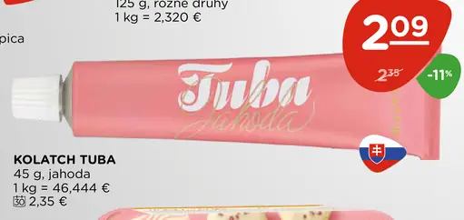 Kolatch Tuba jahodová nátierka