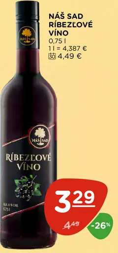 Náš sad Ríbezľové víno