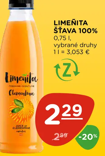 LIMENITA Šťava 100 %