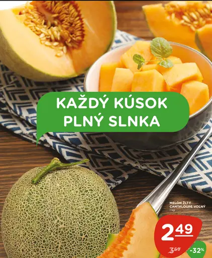 Melón žltý Cantaloupe voľný