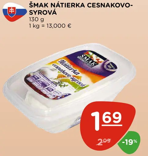 ŠMAK Nátierka cesnakovo-syrová