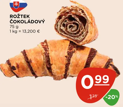 Čokoládový rožtek