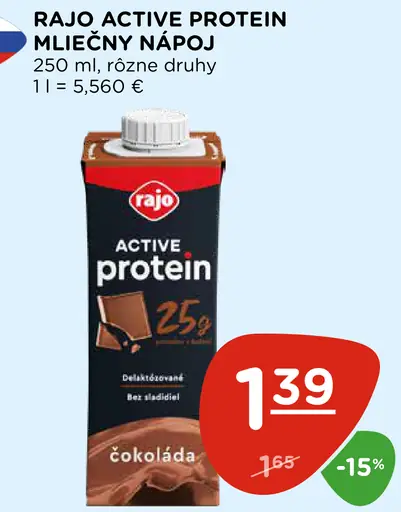 Rajo Active Protein Mliečny Nápoj
