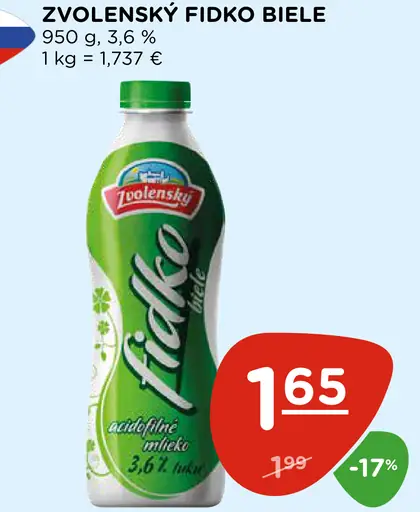 ZVOLENSKÝ Fidko biele
