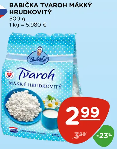 Babička Tvaroh mäkký hrudkovitý