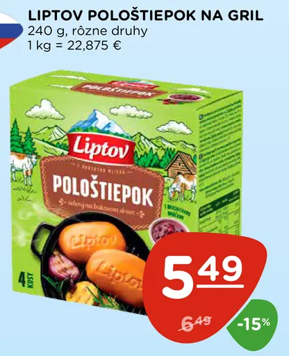 Liptov pološtepok na gril údený syr rôzne druhy
