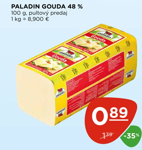 Paladin Gouda 48 % plnotučný syr