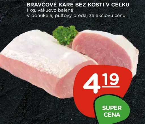 Bravčové karé bez kosti vcelku